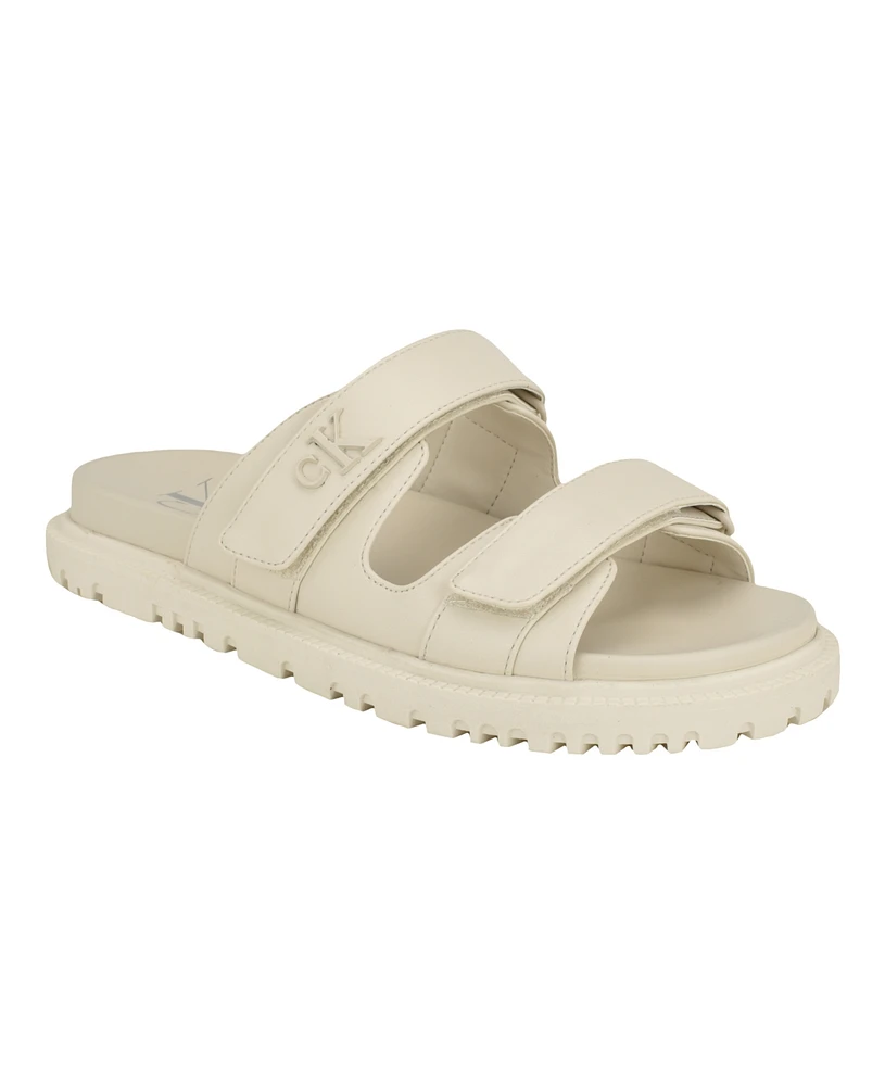 Calvin Klein Women's Donnie Double Adjustable Strap Sandals