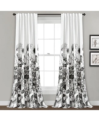 Lush Decor Zuri Flora Light Filtering Window Curtain Panels