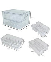 Kitchen Details Set of 8 Clear Refrigerator Organizers