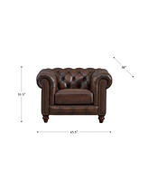 Alton Bay 46" Top Grain Leather Chair
