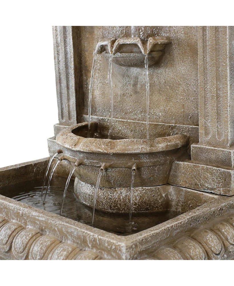51"H Electric Polyresin Ornate Lavello Outdoor Water Fountain