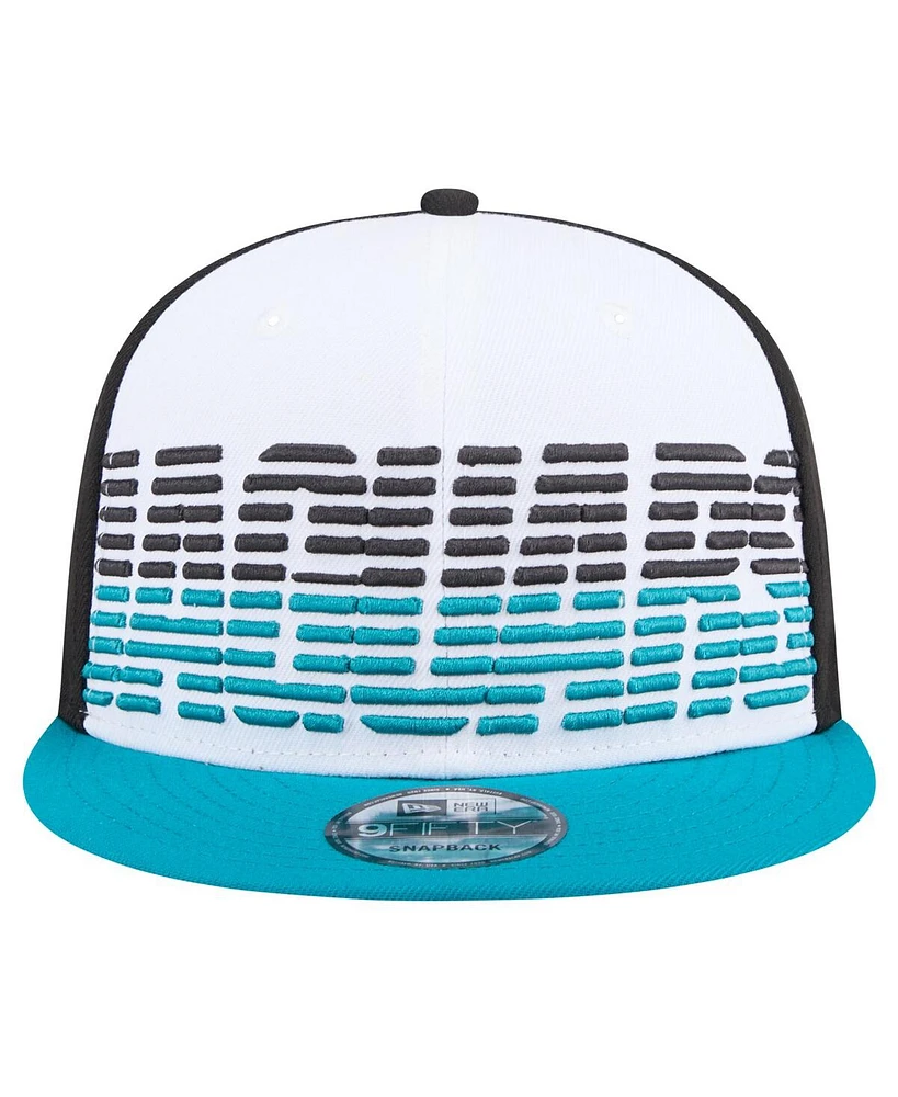 New Era Men's White/Teal Jacksonville Jaguars Throwback Space 9fifty Snapback Hat