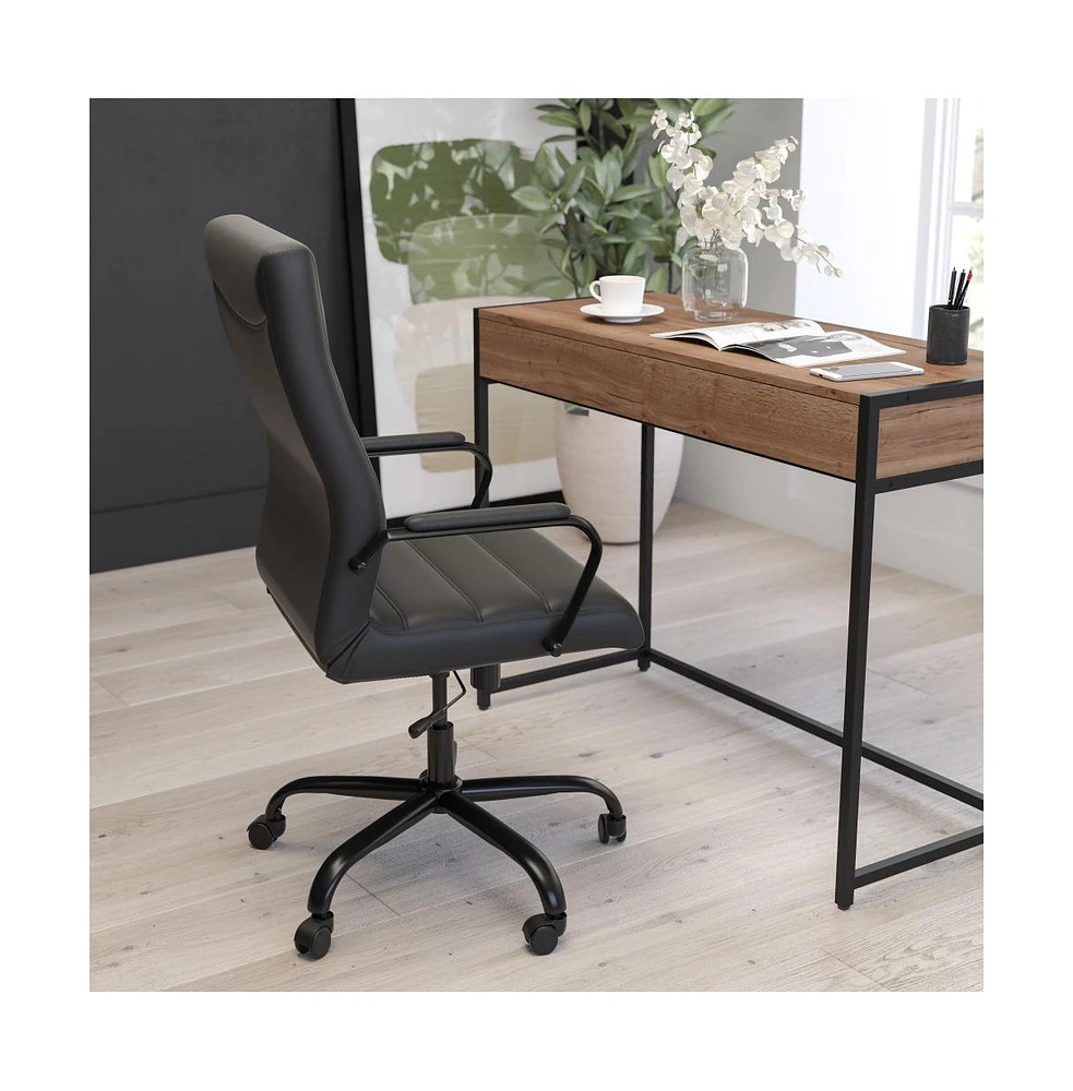 Milano Contemporary High-Back Home Office Chair With Padded Arms