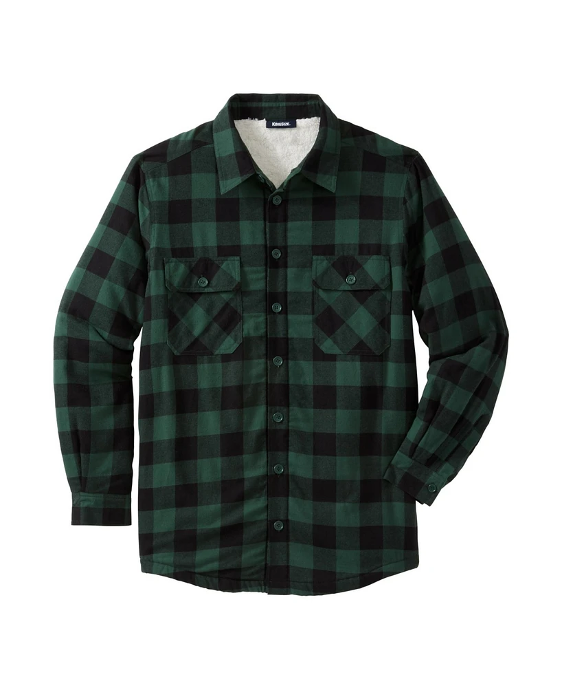 KingSize Big & Tall Fleece Sherpa Shirt Jacket