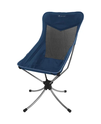 Lightspeed Outdoors Tall Swivel Camp Chair, Blue, 1