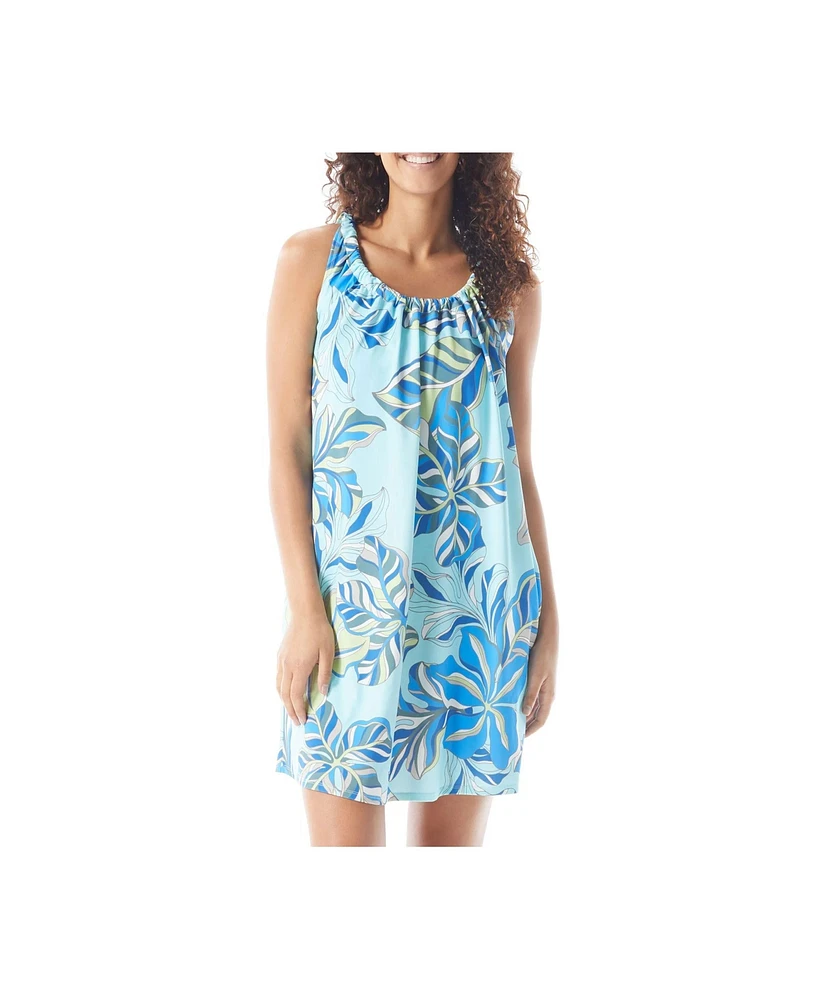 Beach House Style Floral Print Colette Adjustable Tank Dress