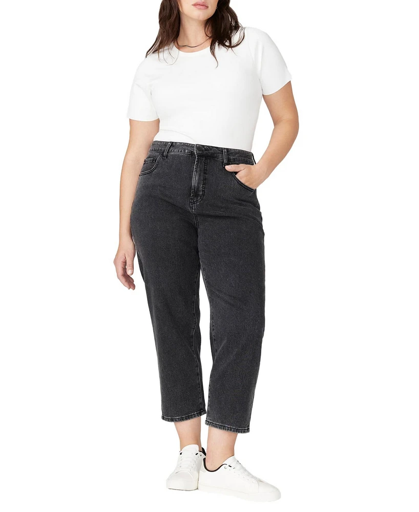 Eloquii Plus The Naomi Comfort Stretch Straight Leg Jean Crop
