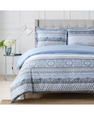 Egyptian Linens Medallion 100% Cotton Duvet Cover Set, King/California King