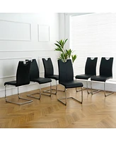 Faux Leather Dining Chairs Set of 6