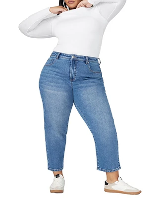 Eloquii Plus The Naomi Comfort Stretch Straight Leg Jean Crop