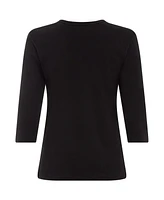 Olsen Women's Embellished V-Neckline T-Shirt