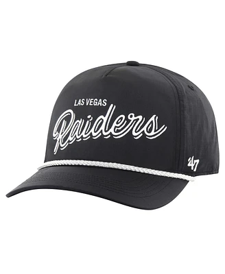 47 Brand Men's Black Las Vegas Raiders Fairway Hitch brrr Adjustable Hat