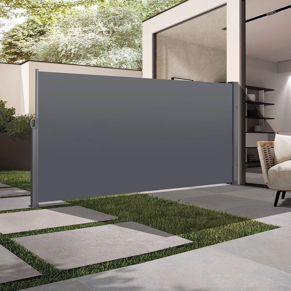 Retractable Side Screen Awning, Uv Resistant, WaterproofPrivacy screen for garden, balcony, courtyard