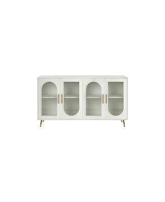 65+ Inch Tv Stand with Storage, White