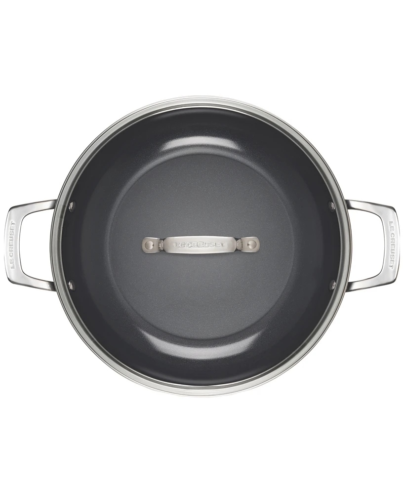 Le Creuset Essential Nonstick Ceramic 3.9-Qt. Shallow Braiser with Glass Lid