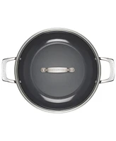 Le Creuset Essential Nonstick Ceramic 3.9-Qt. Shallow Braiser with Glass Lid