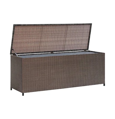 Patio Storage Box 47.2"x19.7"x23.6" Poly Rattan