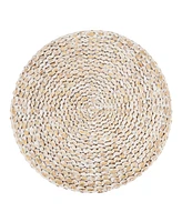 Saro Lifestyle Foil Print Natural Fiber Placemat Set of 4,15"x15"