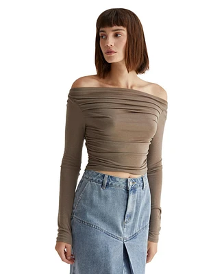 Crescent Women's Tania Off Shoulder Knit Top