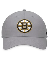 Fanatics Men's Gray Boston Bruins Extra Time Adjustable Hat