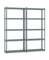 4 Pcs 5-Tier Heavy Duty Storage Shelf Utility Rack with Anti-tipping Device
