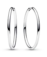 Pandora Sterling Silver 40 mm Charm Hoop Earrings