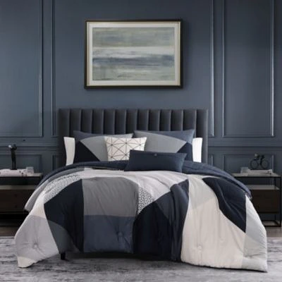 Bebejan Geo Fusion 100 Cotton Sateen 5 Piece Reversible Comforter Set