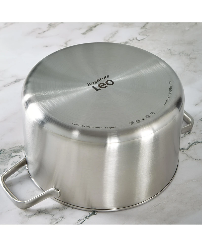 BergHOFF Graphite 4Pc Cookware Set With Glass Lids, Recycled 18/10 Stainless Steel