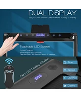 2-in-1 Folding Treadmill 2.25HP Jogging Machine w/ Dual Led Display