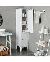 Freestanding Bathroom Storage Cabinet Linen Tower Kitchen Living Room