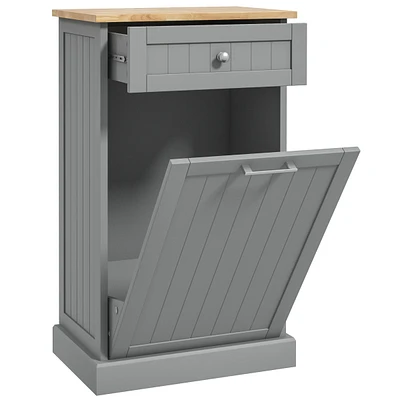 Homcom Kitchen Tilt Out Trash Bin Cabinet, Free Sding Recycling Cabinet
