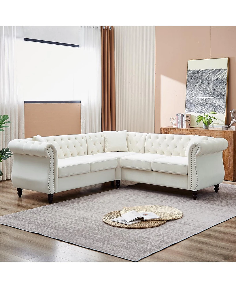 Oversized L-Shaped Sectional Sofa Cover - 5 Seater