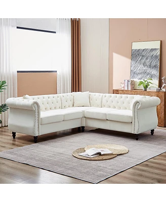 Oversized L-Shaped Sectional Sofa Cover - 5 Seater