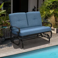 Sugift Outdoor Swing Glider Chair with Comfortable Cushions