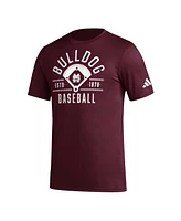 Adidas Men's Maroon Mississippi State Bulldogs Exit Velocity Baseball Pregame Aeroready T-Shirt