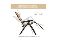 Slickblue Oversize Lounge Chair with Cup Holder of Heavy Duty for Outdoor