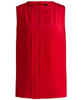 Boss by Hugo Boss Women's Pleat-Front Sleeveless Blouse