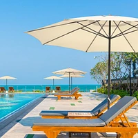 Yescom Xl 13Ft Aluminum Patio Umbrella 8 Rib Heavy Duty Table Parasol Crank Outdoor Garden Deck Beach Furniture