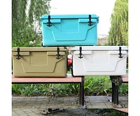 Hot Selling Blue Color 65Qt Outdoor Cooler Fish Ice Chest Box 2022 Popular Camping Cooler Box