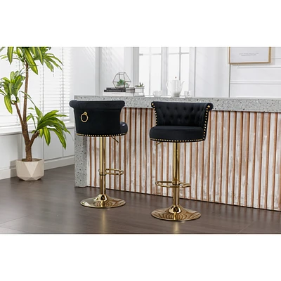 Adjustable Swivel Bar Stools Set for Kitchen