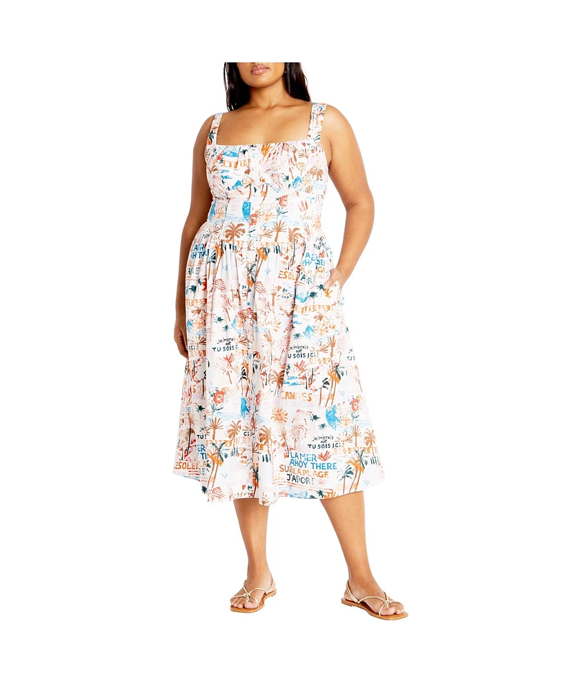 City Chic Plus Almay Midi Dress