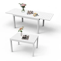 Expandable Aluminum Outdoor Dining Table Rustproof, Lightweight, Stylish