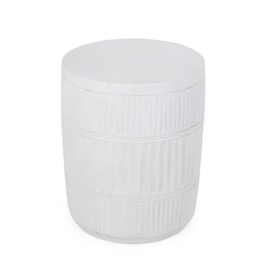 Simplie Fun Modern Concrete Side Table Versatile, Sturdy, & Stylish