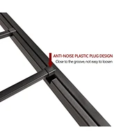 Full Metal Platform Bed Frame With Headboard Strong Slat Support No Box Spring Needed