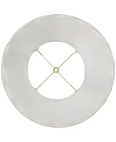 Creme Medium Scallop Bell Lamp Shade 10" Top x 16" Bottom x 15" Slant x 14.75 High (Spider) Replacement with Harp and Finial - Springcrest