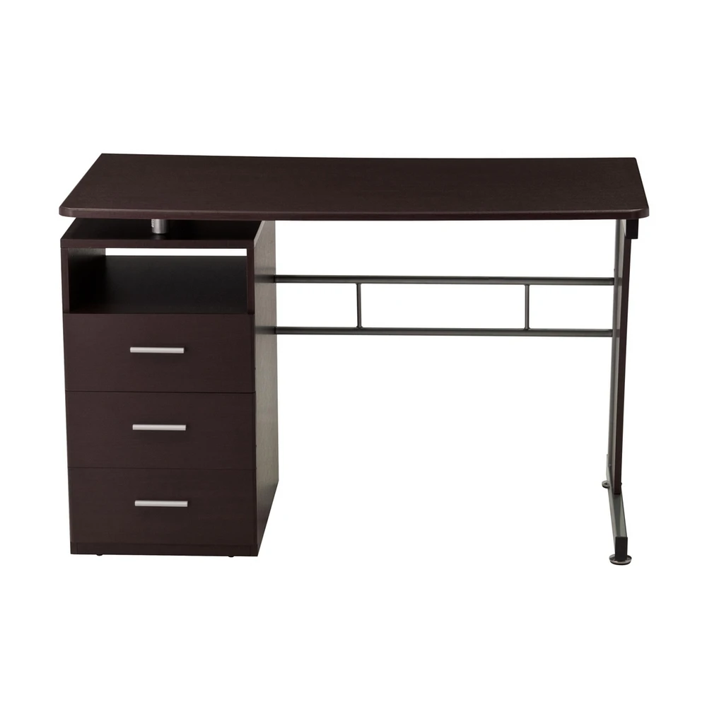 Computer Desk With Ample Storage, Chocolate