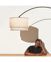 Mason 81" Led Contemporary Arc Floor Lamp with Marble Base, Bulb Included