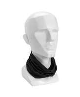 Muk Luks Men's Unisex Multifunctional Neck Gaiter, Black, One Size