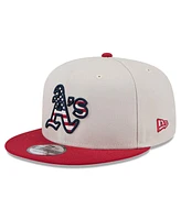 New Era Men's Red Oakland Athletics 2024 Fourth of July 9FIFTY Snapback Hat