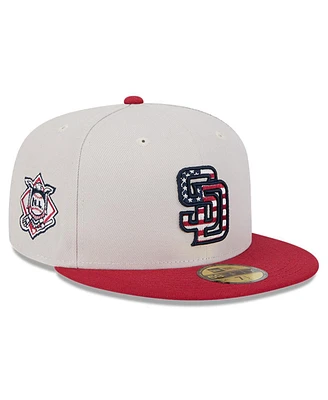 New Era Men's Red San Diego Padres 2024 Fourth of July 59FIFTY Fitted Hat